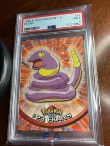 1999 Topps Pokemon TV #23 Ekans logo nero PSA 9 come nuovo - Foto 1 di 2