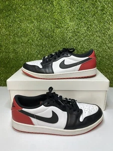 Air Jordan 1 Low Black Toe Retro OG Size 10.5 Mens Red Sneakers 2023 CZ0790-106 - Picture 1 of 9