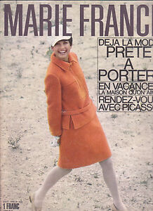 MARIE FRANCE N°126 août 1966 Mode vintage  Picasso Hoélic 