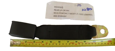 90245580 座椅皮带后 LH 右握 1988 - 93 庞蒂亚克 T1000 LeMans  — 第 1/4 张图片