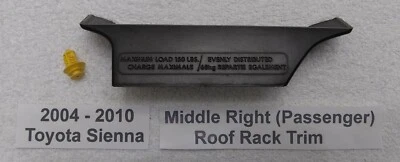 2005 Toyota Sienna Middle Right Roof Rack End Cap 2004 2006 07 2008 09 2010 OEM - Image 1 of 4