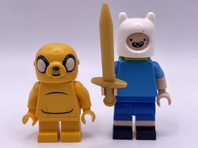 Lego Adventure Time Finn The Human & Jake The Dog Minifigures dim038 dim026 - Image 1 of 4