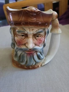 Royal Crown Staffordshire Toby Mug Jug Cup Doulton Figurine England Viking Sword - Picture 1 of 8