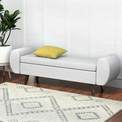 Artiss Storage Ottoman Blanket Box Armrest 140cm Grey - image 1 of 4