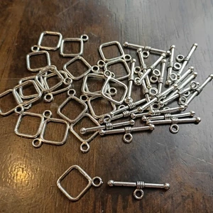 Set 20 chiusure a levetta in acciaio inox per componenti fai da te fatti a mano per fare gioielli - Foto 1 di 3
