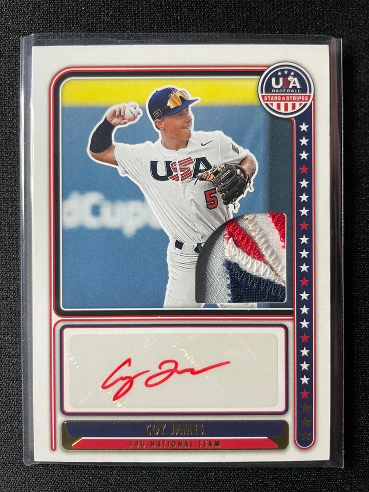 2024 Panini USA Stars & Stripes Coy James Autographed Patch #20/25 Nationals!!! - Image 1 of 1