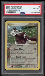 2006 PSA 8 NM-Mint Aggron Reverse Holo Rare EX Legend Maker Pokemon Karte 2/92 - Bild 1 von 2