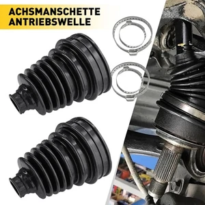2x Auto Achsmanschette Faltenbalgsatz Satz CV-Manschetten und Klammern Universal - Bild 1 von 13