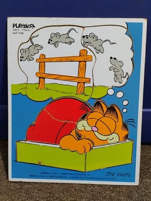 Rompecabezas grueso de madera Garfield 1978 vintage Foto 1 de 3