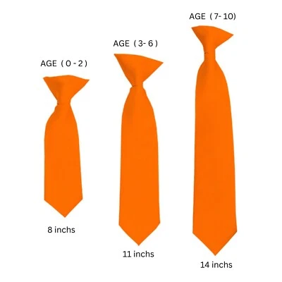 Romario Manzini® Solid Colors Clip on Ties 8" 11" 14" (3 Length and 45 colors) - Image 1 of 4