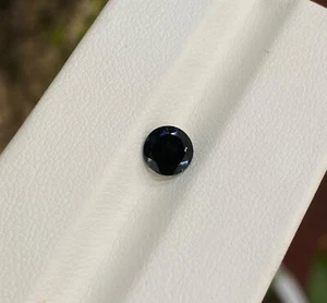 0.87 ct Best Grade Jet Black Dark Green Natural Tourmaline - Round 6 mm - Video - Picture 1 of 2