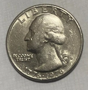 RARE 1776-1976 Bicentennial Quarter George Washington With D Mark - Picture 1 of 2
