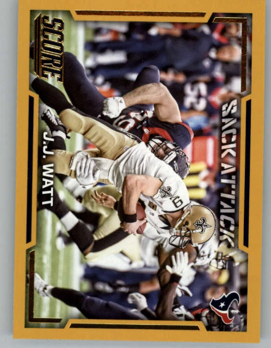 2016 Score Sack Attack Gold #3 J.J. Watt (ref 149841) - Image 1 of 2