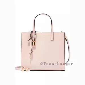 NWT Marc Jacobs Mini Grind Coated Leather Tote Bag Peach Whip - Picture 1 of 18