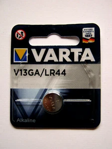 10x V13GA - VARTA 1,5 Volt/125mAh- LR44-AG13 -SR44- GPA76 -13GA 125, Blisterware - Bild 1 von 2