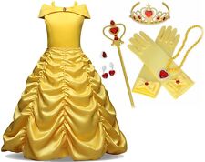 Robe fille fête Halloween fille pour enfant princesse jaune