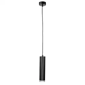 Schwarze Hängeleuchte Zylinder blendarm Modern FAITH Wohnzimmer Esstisch Lampe - Bild 1 von 6