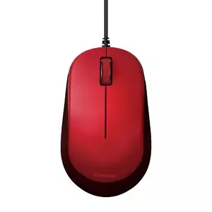 Elecom Mouse Wired MSize 3Button BlueLED EPRIM Red - Picture 1 of 7