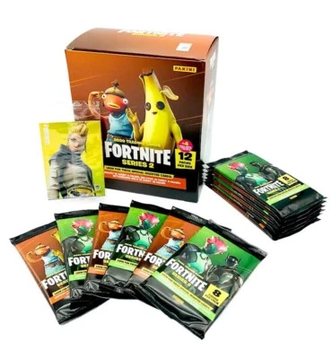 Panini Fortnite Series 2 Mega Blaster Box Trading Cards + 3x Cracked Ice *NEU*