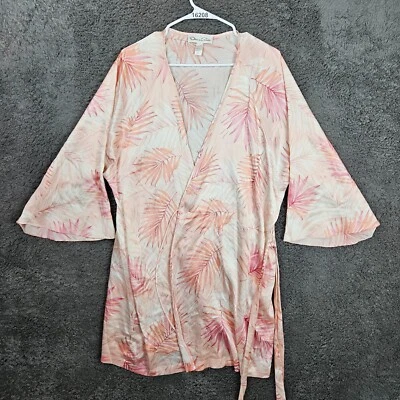 Bata floral íntima grande rosa Oscar de la Renta para mujer Foto 1 de 4