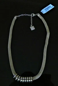 Anne Klein Goldtone Mesh - Collar Necklace - with 9 floating Rings - Picture 1 of 12