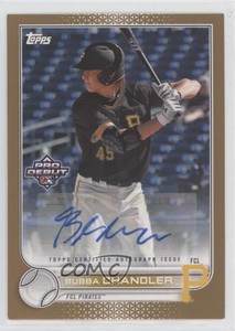 2022 Topps Pro Debut Gold Auto /50 Bubba Chandler #PD-16 Auto