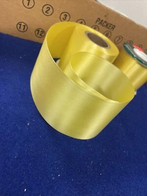 Berwick Offray Flora-Satin Ribbon 2 3/4”W X 25 Yards-Daffodil Yellow - Image 1 of 3