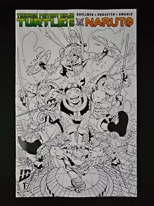 Teenage Mutant Ninja Turtles x Naruto #1 IDW 2024 1:100 Black and White Variant - Bild 1 von 12