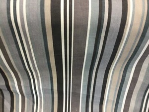 Outdoor Shower Proof Fabric Jardin Stripe Charcoal by Fryetts Porter & Stone - Picture 1 of 9