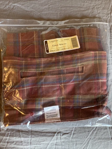 Longaberger Toboso Plaid Large Serving Basket Liner #23569268 - NEW Cover