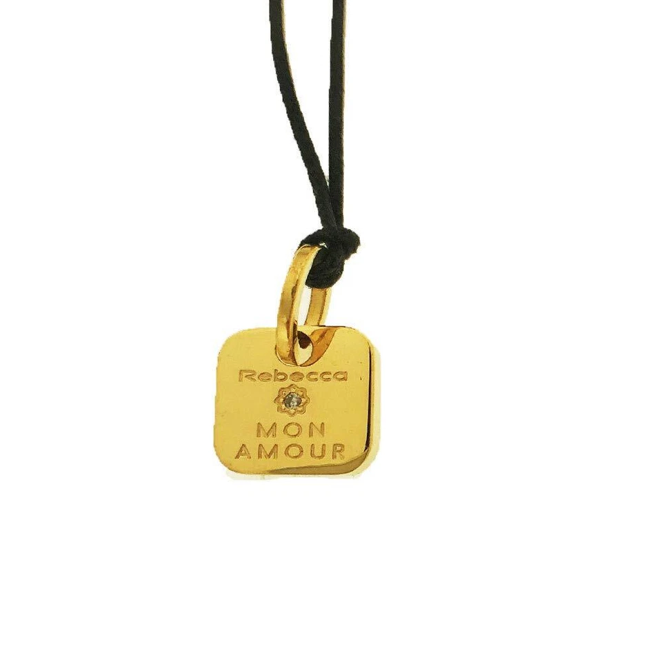 Rebecca Gioielli Collana Donna in corda quadrato in bronzo e e brillantino - Immagine 1 di 1