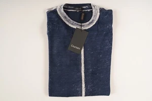 NWT CRUCIANI Mélange Cotton Lightweight Knit Crewneck Pullover Sweater L (EU 52) - Picture 1 of 5