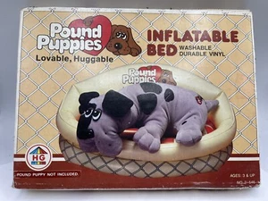 Vintage 1986 HG Toys Pound Puppies Inflatable Vinyl Dog Bed - Sealed Old Stock - Picture 1 of 6