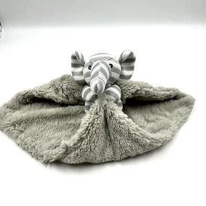 KellyToy Elefant Lovey Sicherheitsdecke grau gestreift Plüsch Kuschel Stuffy - Bild 1 von 6