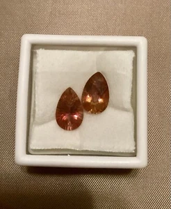 7.05 Ct Twilight Topaz~Pear Shaped Set Of Two - Picture 1 of 3