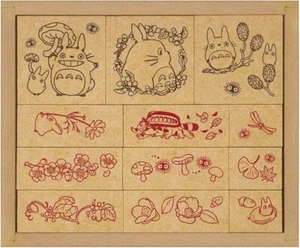 Studio Ghibli Totoro Stamp Set Beverly SOH-008 Flowers Autumn Winter Japan New - Picture 1 of 11