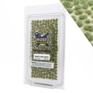 Huge Miniatures Mini Grass Tufts, Frosty Huge Minis – 200+ Self-Adhesive Tufts - Picture 1 of 4
