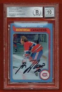 2008-09 O-Pee-Chee Retro 579 Guy Lafleur Signed OPC BAS Auto 10 Set Break - Picture 1 of 3
