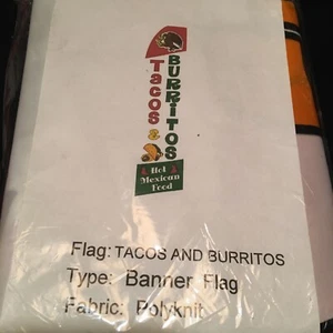 Tacos Burritos Swooper Feather Flutter Advertising,Flag Only - Picture 1 of 2