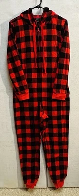 Mono de mujer GAP de vellón a cuadros con capucha pequeño con cremallera Foto 1 de 4