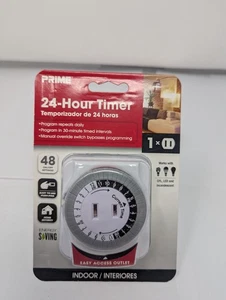 Temporizador Enchufe Eléctrico Interior Programa Automático Seguridad Prime 24 Horas NUEVO en Paquete - Imagen 1 de 2