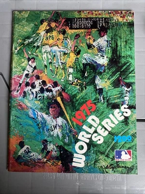 1975 MLB BASEBALL WORLD SERIES PROGRAM CINCINNATI REDS VS BOSTON RED SOX MINTY - Image 1 of 4