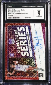 2020-21 Donruss Optic Tyrese Haliburton Rookie Signature Series Choice CGC 9 - Picture 1 of 4