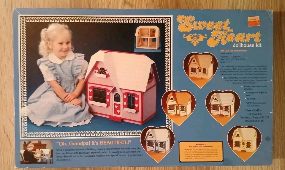 The Sweet Heart Wooden Dollhouse Kit Complete Tudor Style Dura Craft SW125