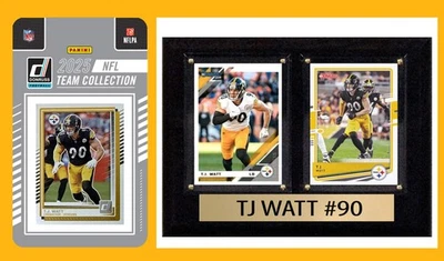 Pittsburgh Steelers Fan Plaque Pack TJ Watt + 2025 Donruss Team Set - Imagem 1 de 4