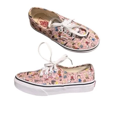 Gráficos de personajes de lona rosa Vans X Peanuts talla 1 niño Foto 1 de 4