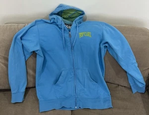 Vintage Rip Curl Jacket Hoodie Zip Up Size XL Y2K Era 80% Cotton Surf Gear Beach - Picture 1 of 6