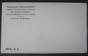 1970-PDS UNC Mint Set w/Sealed Unopened OGP Envelope-10 Cello Sealed Coins - Picture 1 of 2