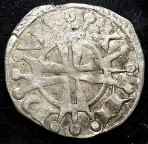 FRANKREICH Provence Raymond V-VII, 1148-1249 N. Chr. Mittelalter Silber Denier Münze NGC XF45 - Bild 1 von 5