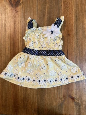 Vestido Little Lass Margaritas Flores Amarillo Talla 18 Meses Niña Pequeña Foto 1 de 4